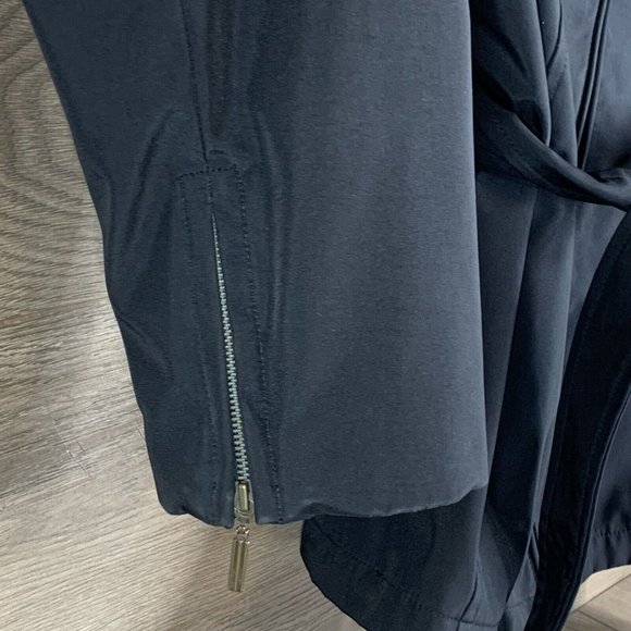 Preston & York Sport Womans Coat Tie Belt Zip Close Nylon Liner Black Size Large - Picture 4 of 8